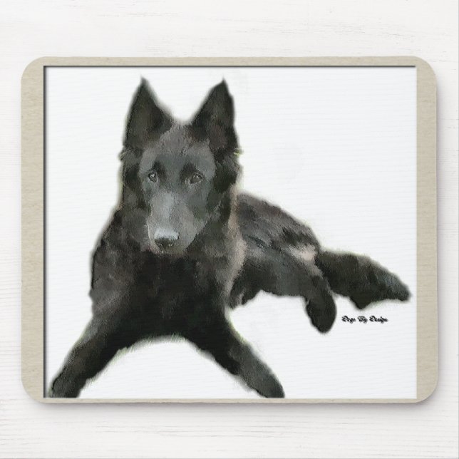 Groenendael Belgisches Schaffenhund Mousepad (Vorne)