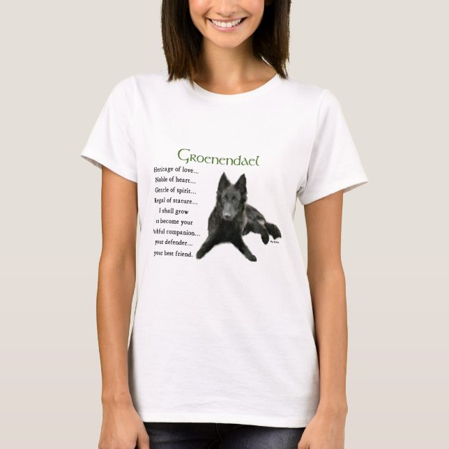Groenendael Belgisches Schaffenhund T-Shirt (Vorderseite)