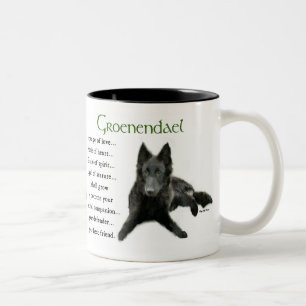 Groenendael Belgisches Schaffenhund Zweifarbige Tasse