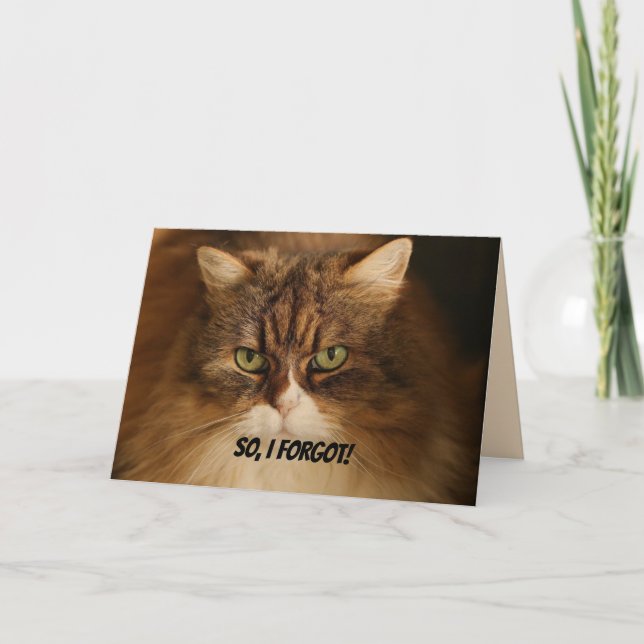 GROLL ODER KUSS - VERSPÄTETE GEBURTSTAGSKARTE FEIERTAGSKARTE (Vorderseite)