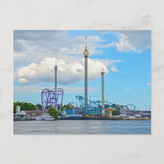 Grona Lund Vergnügungspark, Stockholm, Schweden Postkarte (Vorderseite)
