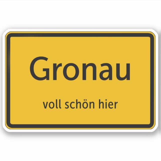 Gronau Aufkleber Sticker Autoaufkleber (Vorderseite)