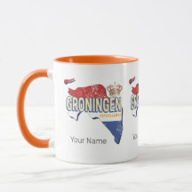 Groningen Netherlands Retro Map Vintag