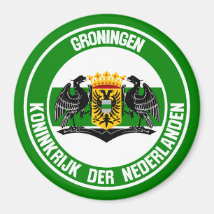 Groningen Round Emblem Magnet