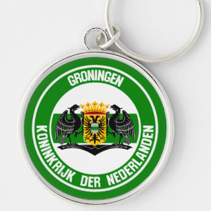 Groningen Round Emblem Schlüsselanhänger