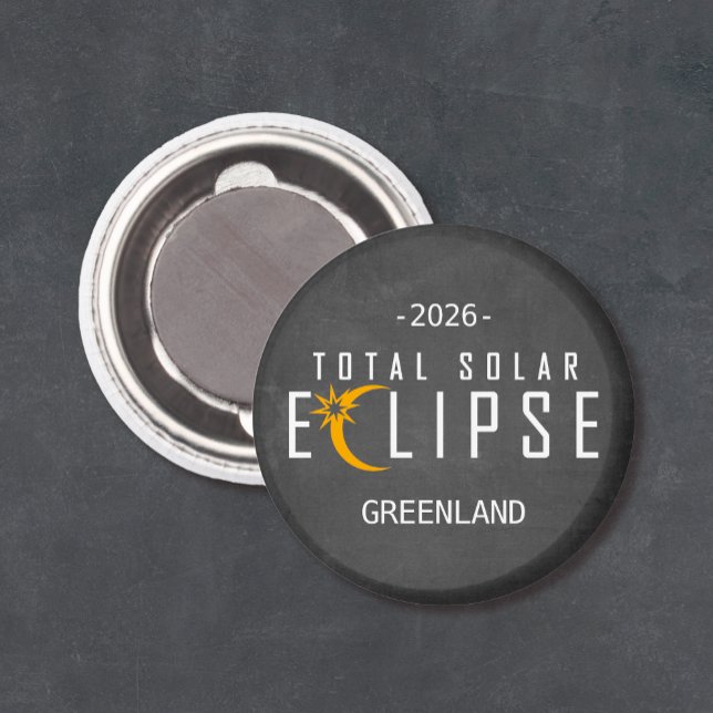 Grönland 2026 Eclipse Magnet (Solar eclipse magnet keepsake)