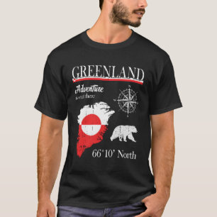 Grönland-Abenteuer gibt es Grönland-Flagge T-Shirt