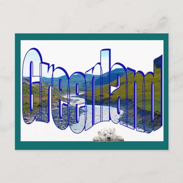 Grönland an der Spitze der Welt Postkarte (Vorderseite)