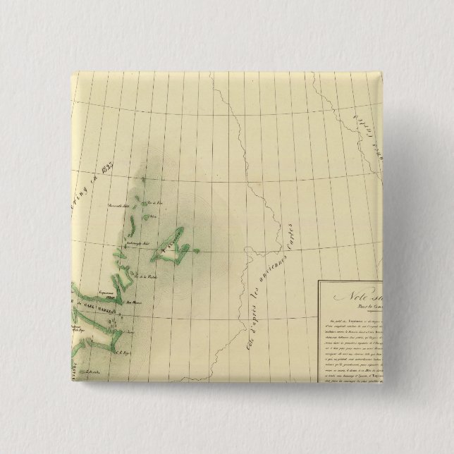 Grönland Atlas Karte Button (Vorderseite)