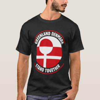 Grönland Dänemark Flagge Vereint Stehen Zusammen U T-Shirt