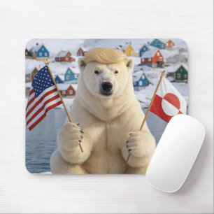 Grönland-Eisbär mit Trump-Frisur Mousepad