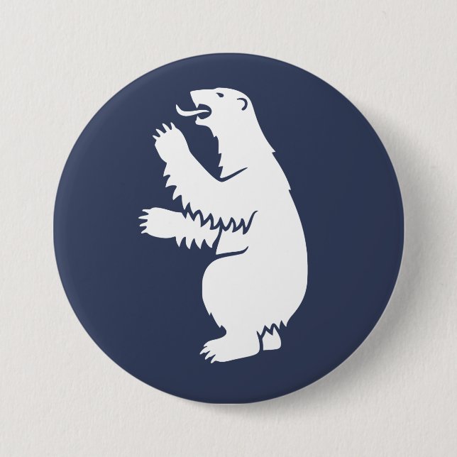 Grönland Eisbär Wappen  Button (Vorderseite)