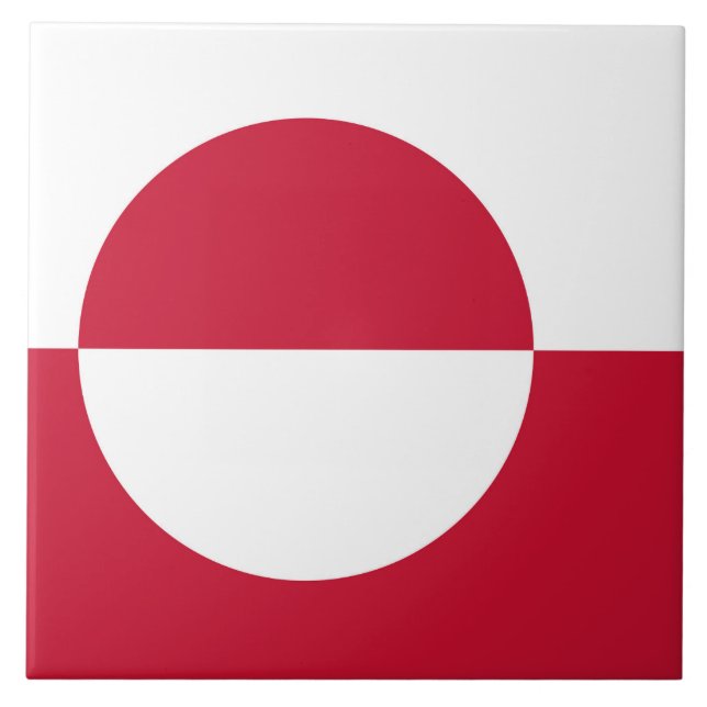 Grönland Flag Tile Fliese (Vorderseite)
