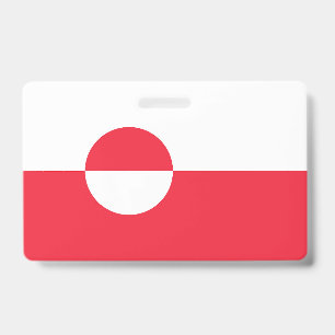 Grönland-Flagge Ausweis