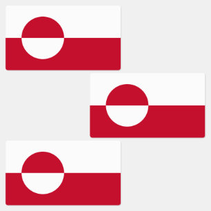 Grönland-Flagge Etiketten