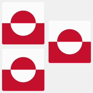 Grönland-Flagge Etiketten