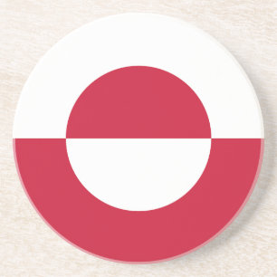 Grönland-Flagge Getränkeuntersetzer