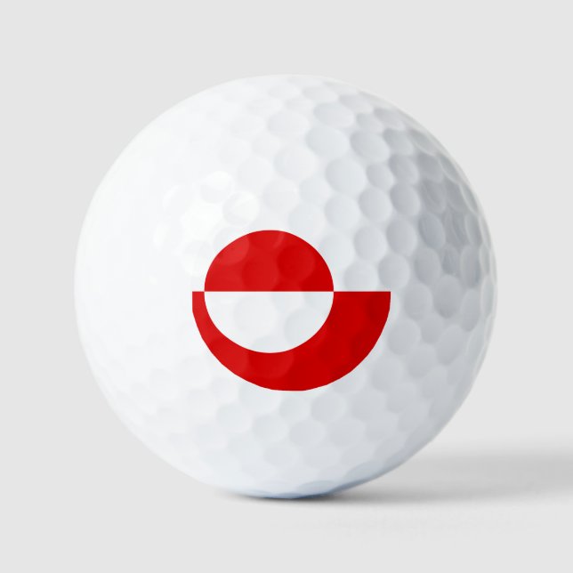 Grönland-Flagge Golfball (Vorderseite)