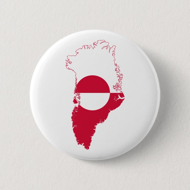 Grönland-Flagge im Land T-Shirt Button (Vorderseite)