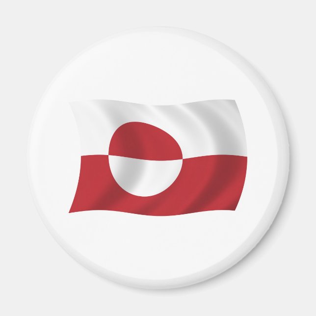 Grönland Flagge Magnet (Vorne)
