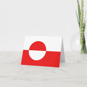Grönland-Flagge Notizkarte Karte