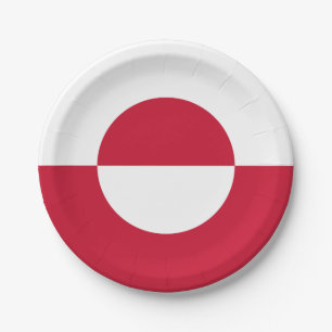 Grönland-Flagge Pappteller
