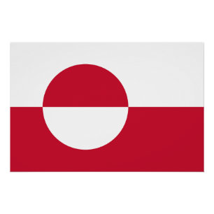 Grönland-Flagge Poster