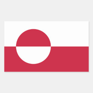 Grönland-Flagge Rechteckiger Aufkleber