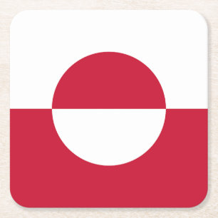 Grönland-Flagge Rechteckiger Pappuntersetzer