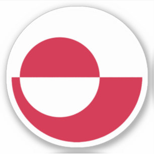 Grönland-Flagge Rund Aufkleber