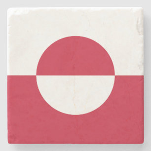 Grönland-Flagge Steinuntersetzer