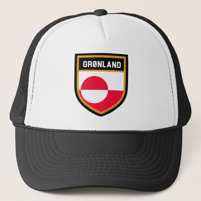 Grönland-Flagge Truckerkappe (Vorderseite)