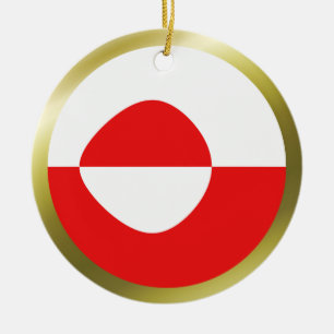 Grönland-Flaggen-Schmuck Keramik Ornament