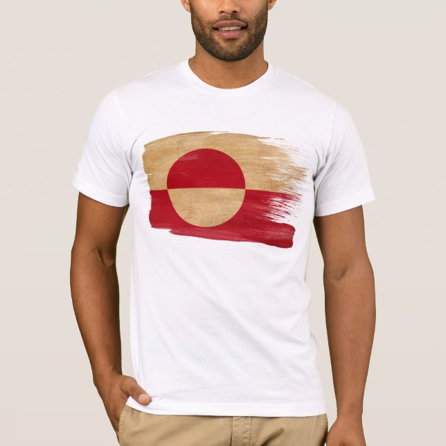 Grönland-Flaggen-T - Shirt (Vorderseite)