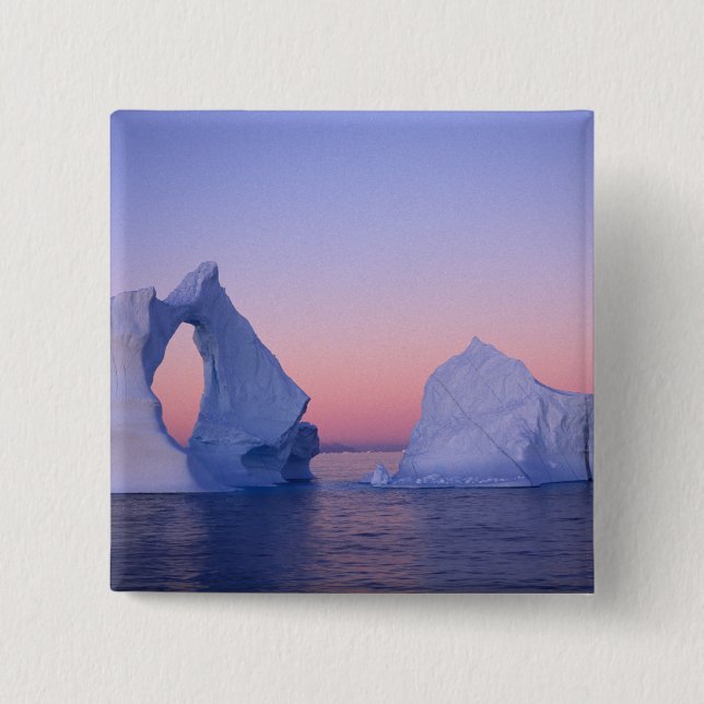 Grönland, Iceberg bei Sonnenuntergang. Button (Vorderseite)