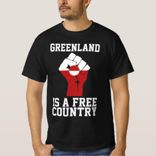 Grönland ist ein freies Land - steht mit Grönl T-Shirt