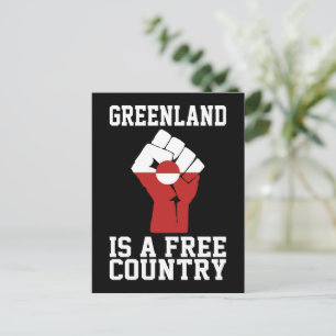Grönland ist ein freies Land - steht mit Grönland Postkarte