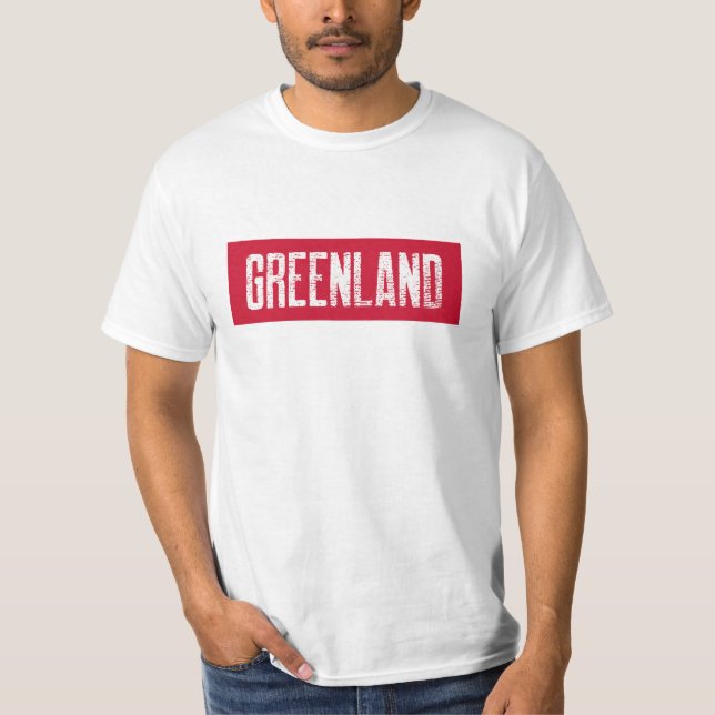 Grönland Kalaallit Nunaat Rote Typografie T-Shirt (Vorderseite)