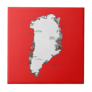 Grönland Karte Tile Fliese