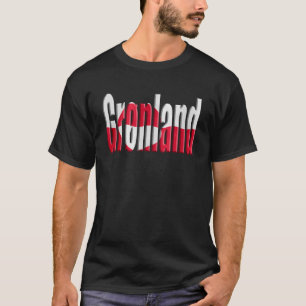 Grönland mit der Flagge Grönlands T-Shirt