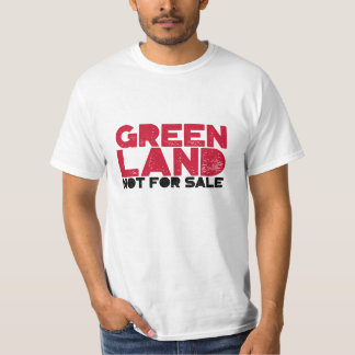 Grönland nicht für den Verkauf von roter Schwarzty T-Shirt