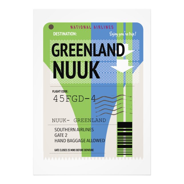 Grönland-Nuuk Fotodruck (Vorne)