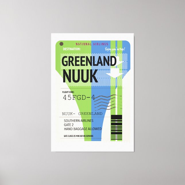 Grönland-Nuuk Leinwanddruck (Vorderseite)