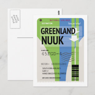Grönland Nuuk Reisekarte Postkarte