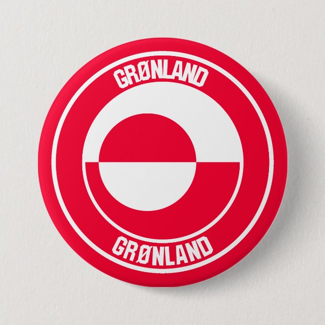 Grönland-RundEmblem Button (Vorderseite)