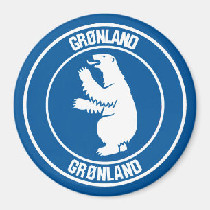 Grönland-RundEmblem Magnet