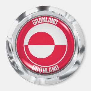 Grönland-RundEmblem Magnet