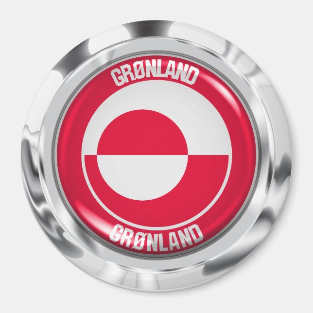 Grönland-RundEmblem Magnet (Vorne)