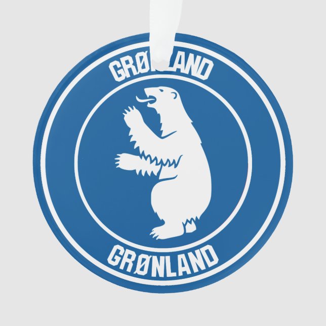 Grönland-RundEmblem Ornament (Vorderseite)