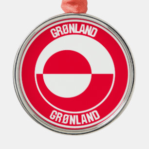 Grönland-RundEmblem Ornament Aus Metall